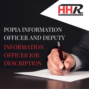 POPIA Information Officer and Deputy Information Officer Job Description